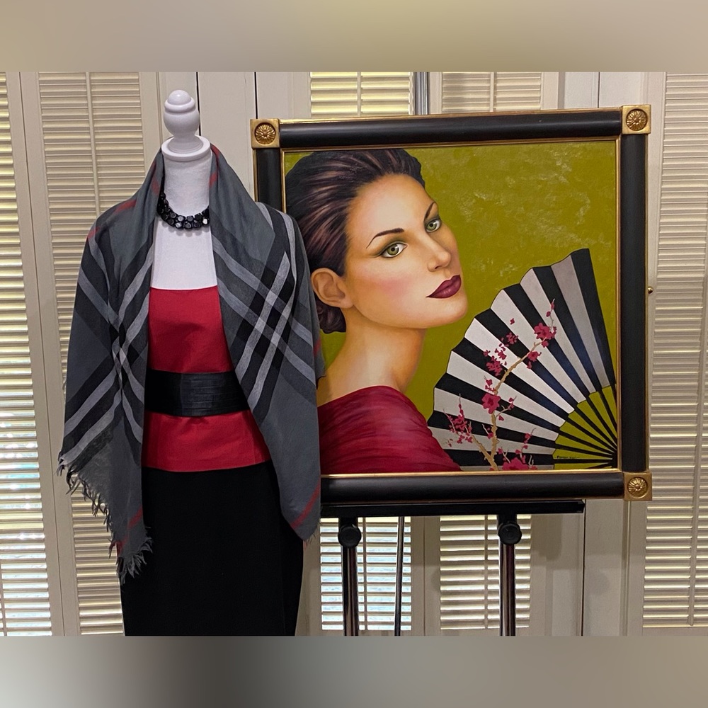 Linda Allard for Ellen Tracy striking red silk tank top - Picture 11 of 15